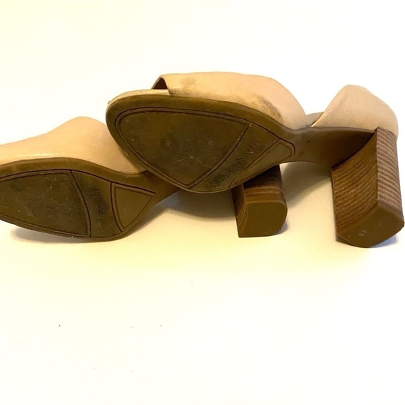 Franco Sarto Wood Block open toe heels - Picture 4 of 8